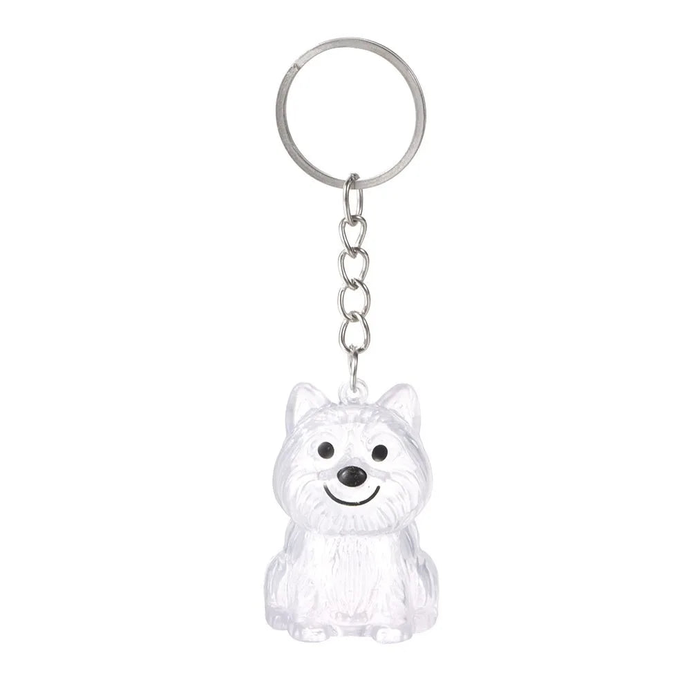 Transparent Dog Fur Storage Pendant Fur Storage Capsule Cute Portable Souvenirs Keychain DIY Accessories Dog Shape Keychain