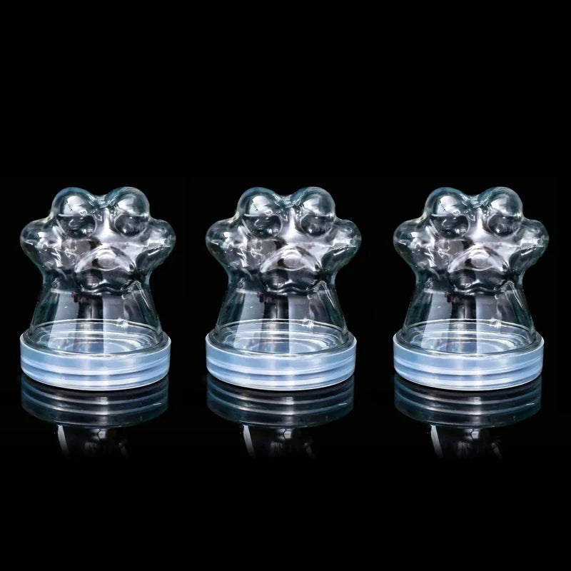 Transparent Pet Fur Keepsake Bottle Pet Cat Hair Storage Jar Kawaii Cat Paw Shape Candy Jars  Multi-purpose Pet Memorial Gift