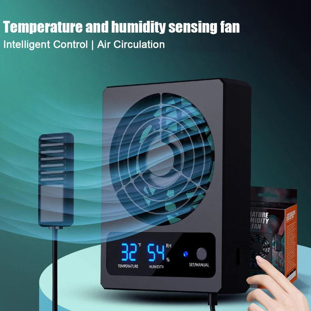 1pc Ventilation Fan For Reptile Enclosure Dehumidifier For Rainforest-Terrarium Home Pet Products Temperature Controlled Fan