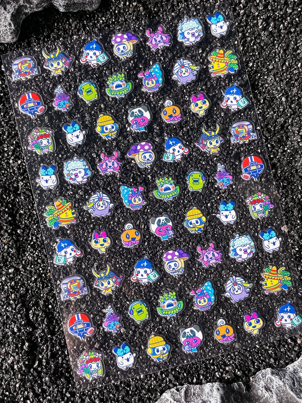 Cartoon Cute Electronic Pet DIY Handmade Scrapbook Nail Sticker Decal Decoration PVC Waterproof Stationery Box Phone Case Sticke