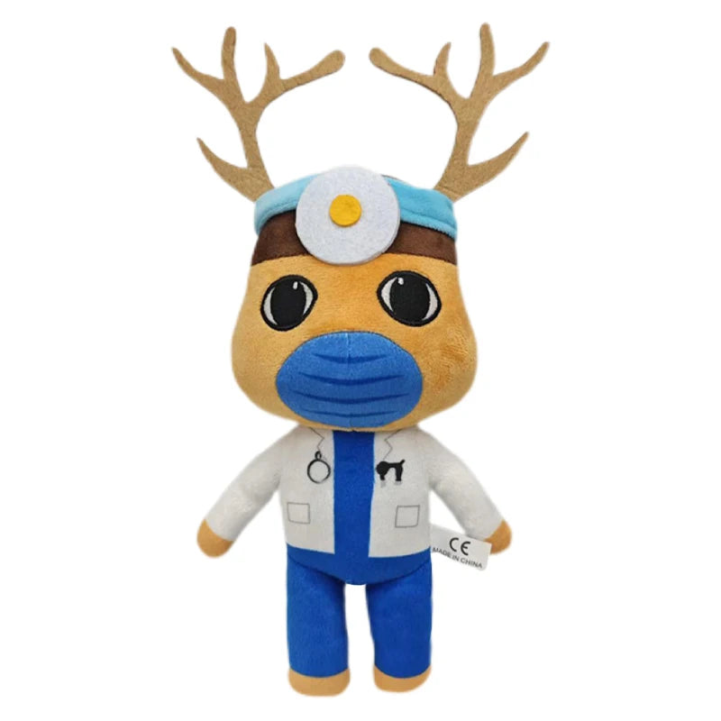 Animal Hospital Plush Toy Set with Cat Dog Penguin & Bunny - Horror Game Anomaly Features Birthday Gift for Kids Hospital Access