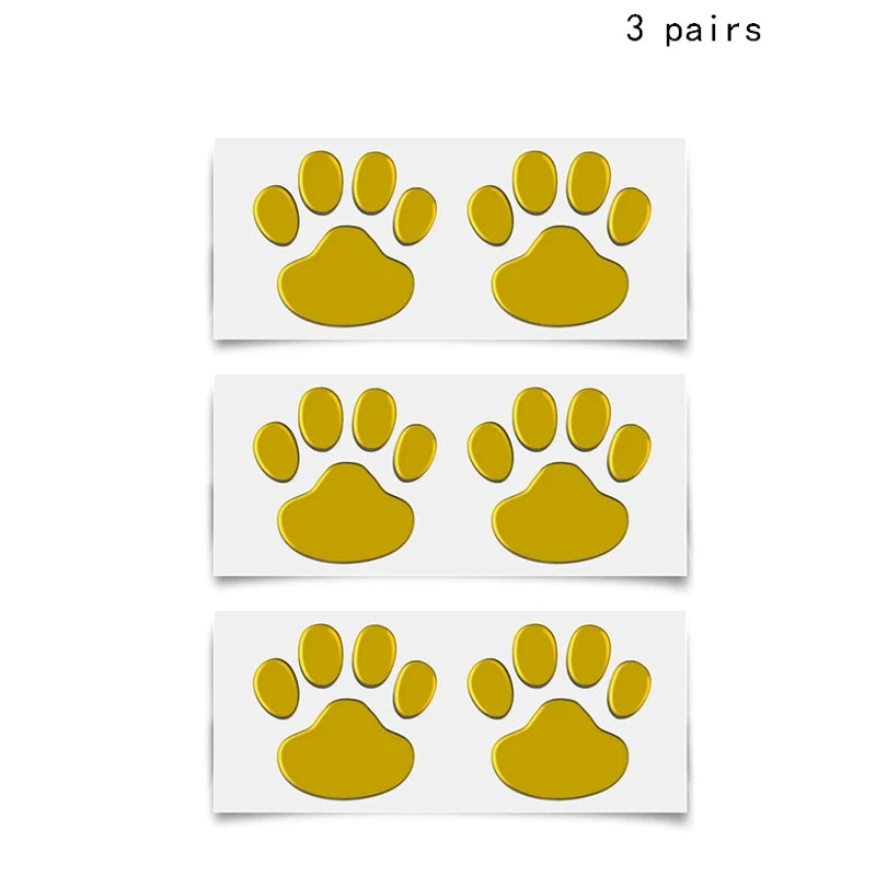 Car Stickers Creative Decals Paw 3D Animal Dog Cat Foot Prints Decal Car Motocycle Sticker Car Accessories
