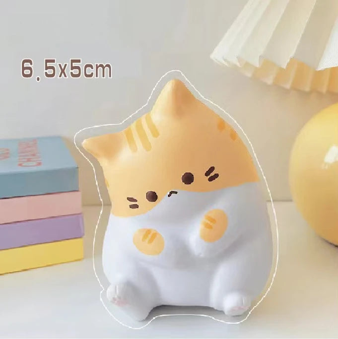 Adorable Cartoon Cat Squeeze Toys for Kids Adult Soft Pinch PU Slow Rebound Balls Pop Fidget Toys Halloween Christmas Gifts