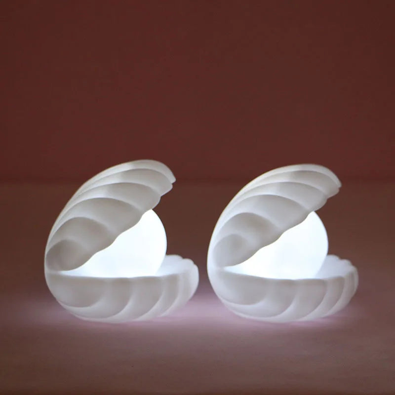 Creative DIY Moonlight Shell Small Night Light LED Feature Assembly Home Decoration Exquisite Kids Toys Adult Gifts