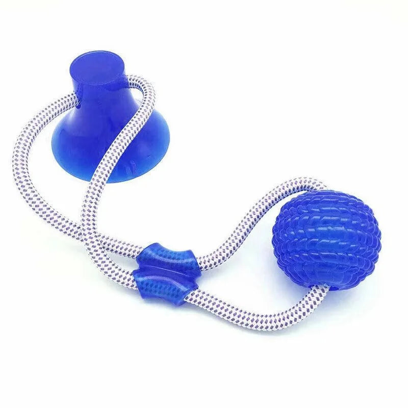 Dog Toy Ball Interactive Suction Cup Push TPR Ball Toys Molar Bite Toy Elastic Ropes Dog Tooth Cleaning Self Play Chewing Supply