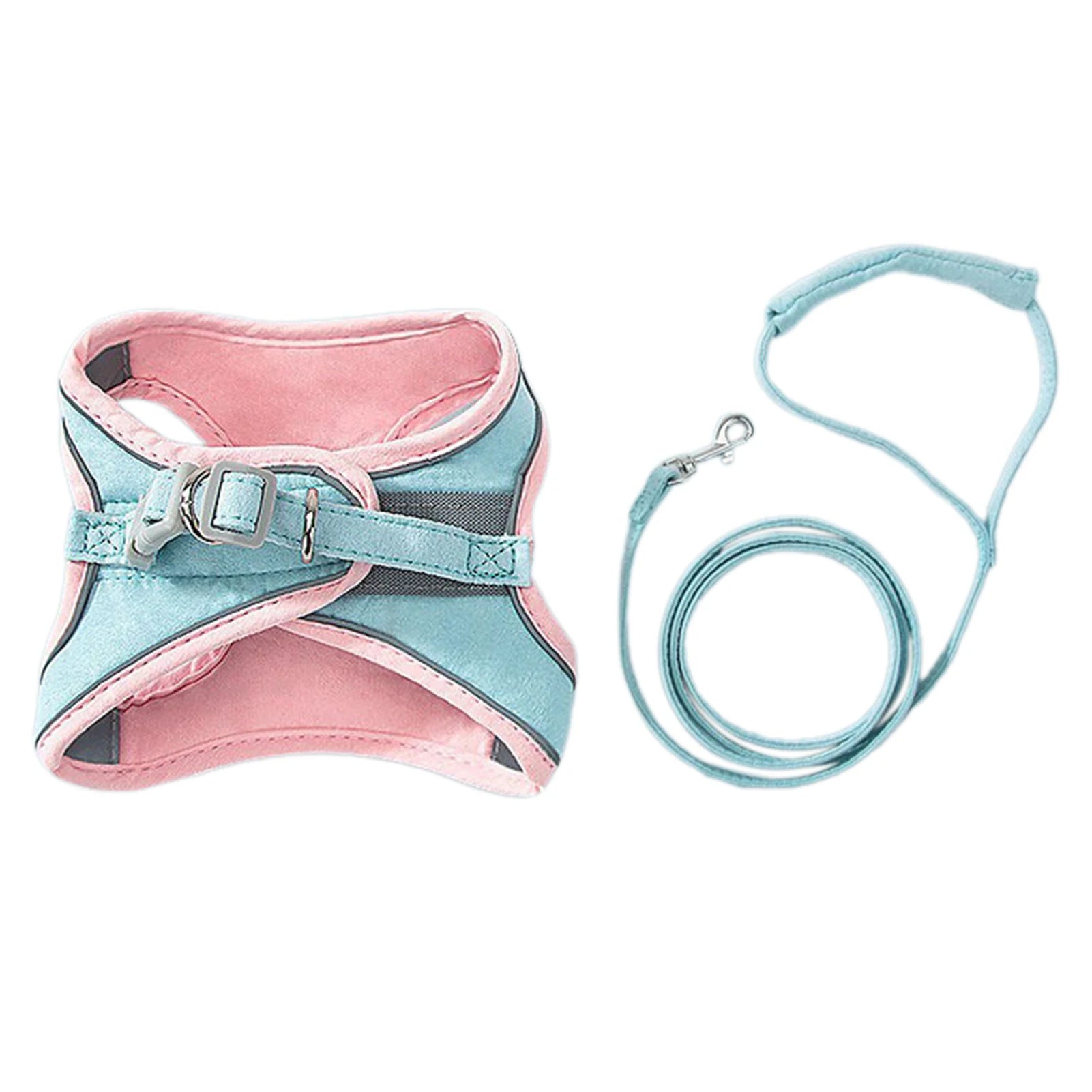 Cat Dog Harness Leash Reflective Pet Vest Harness With Anti-Escape Design Soft With Leads For Outdoor Walking Pet Accessories
