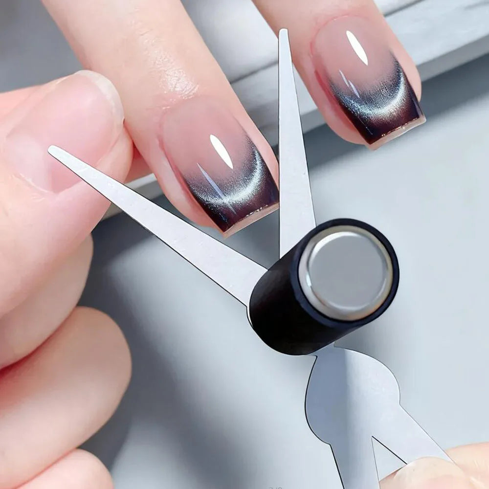 3D Double Headed Nails French Shape Strong Cat Eye Magnet Nail Art Gel Polish Magnetic Effect Manicure Accessories Tools Set