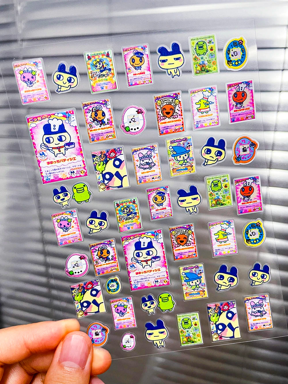 Kawaii Y2K Cute Pet Japanese Anime Self Adhesive Nail Sliders Pixel Style Mini Hand Account Diy Accessory Korean Nail Sticker