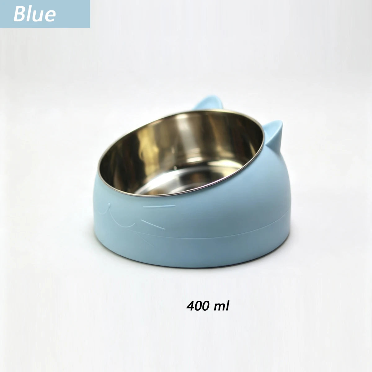 Stainless Steel Neck Guard Cat Bowl Pet Food Elevated Accessories Kitten Cats Articles Products Supplies Feeders Drinker Pets