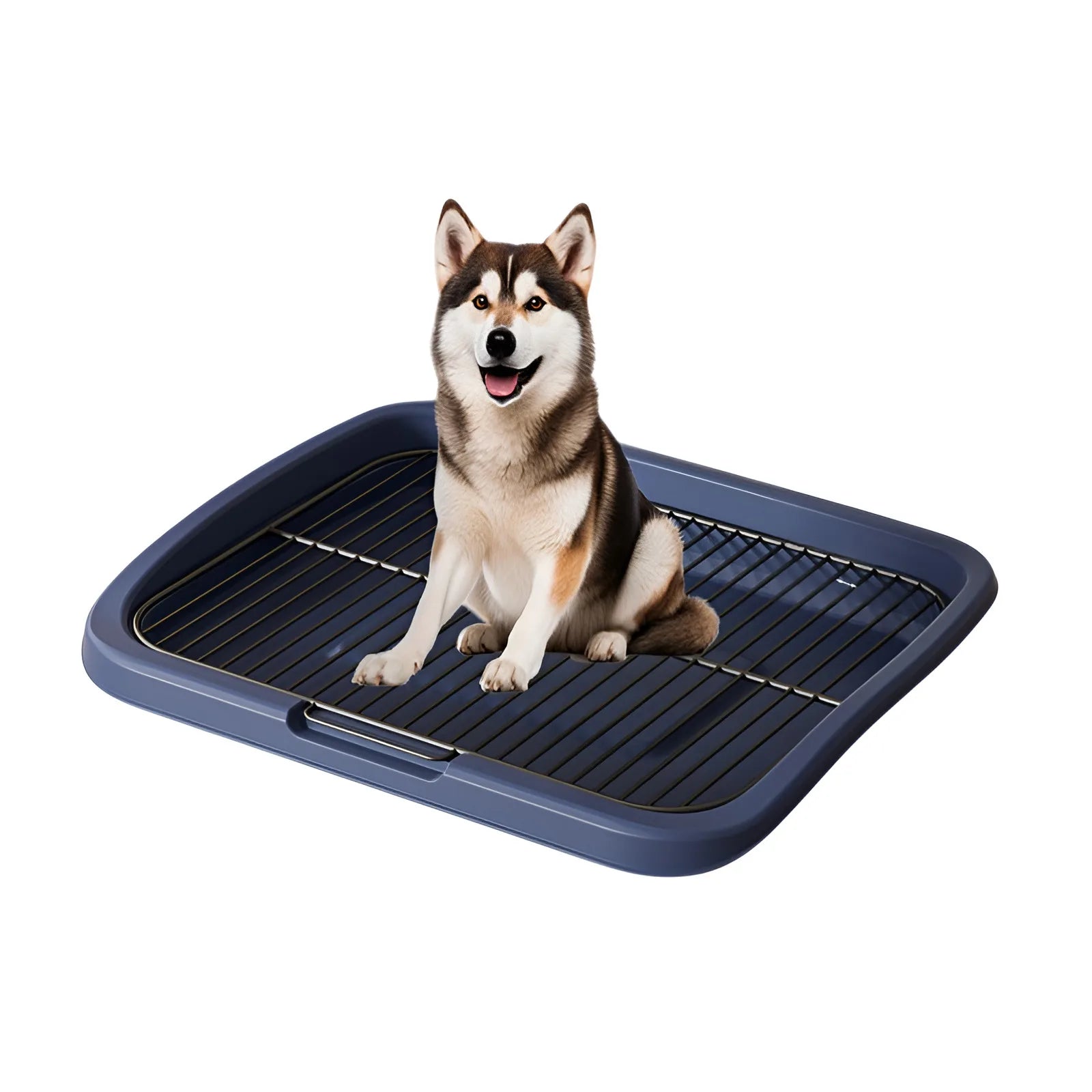 Large Pet Dog Toilet Medium and Large Dogs Toilet Training Equipment Stainless Steel Full Cleaning Anti-stepping Poop Collector