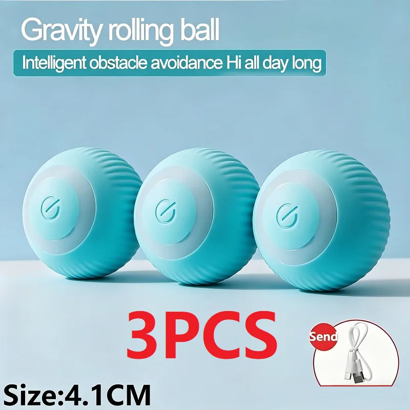 New Interactive Cat Ball Automatic Indoor Cat Toy Electric Roll Ball Cat Games MWJ01