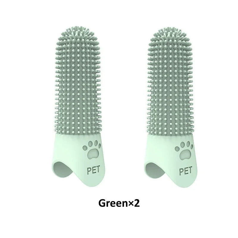 2/5Pcs Pet Soft Silicone Cleaning Toothbrush  Nail Brush Finger Brush Cat Dog Tooth Brush Dog Teeth Cleaning Tool Pet Products