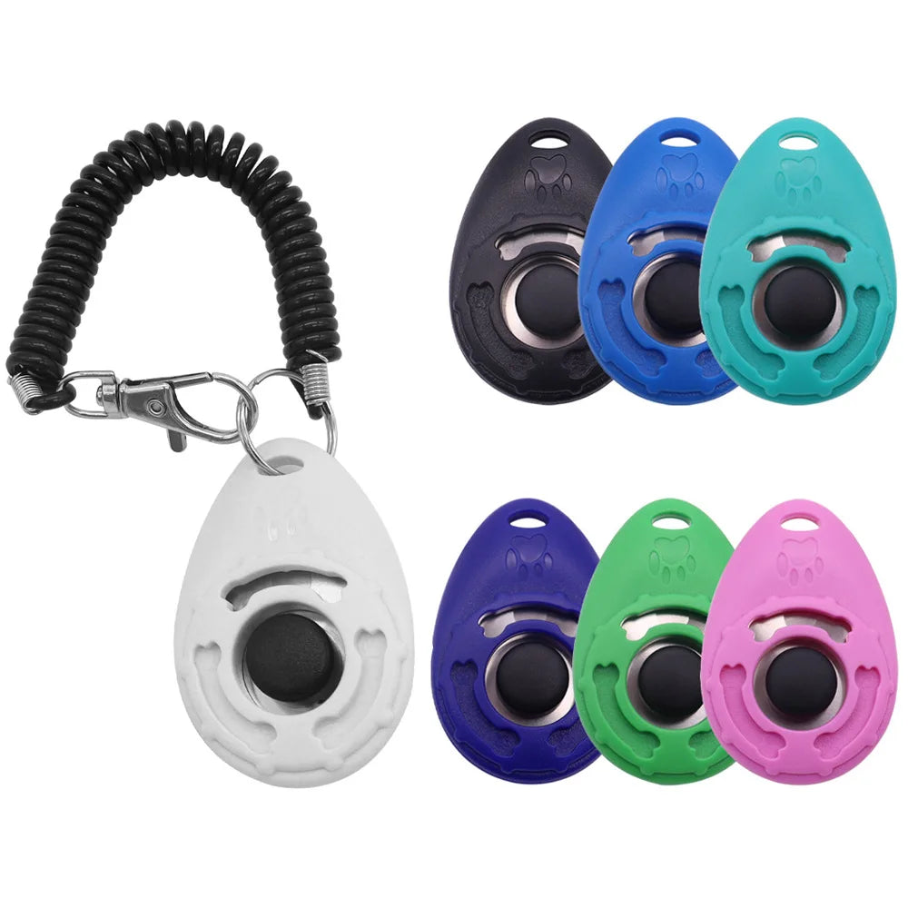 Dog Training Clicker Pet Cat Dog Click Trainer Various Style Aid Adjustable WristStrap Sound Key Chain Dog Repeller Pet Product