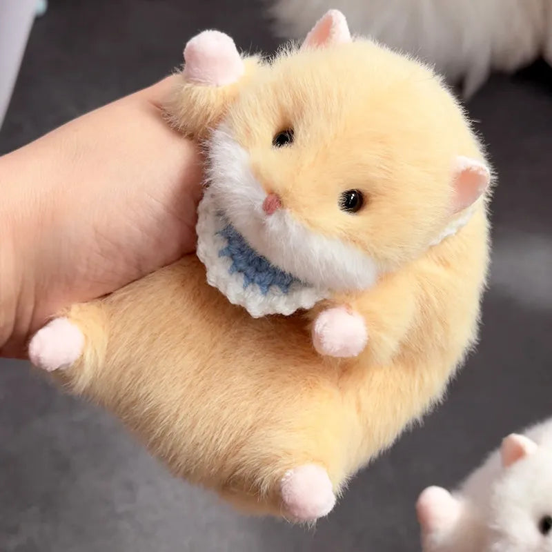 New Products In Stock Cute Golden Bear Little Hamster Plush Toy Cartoon Cute Pet Keychain Bag Pendant Style To Good Friends