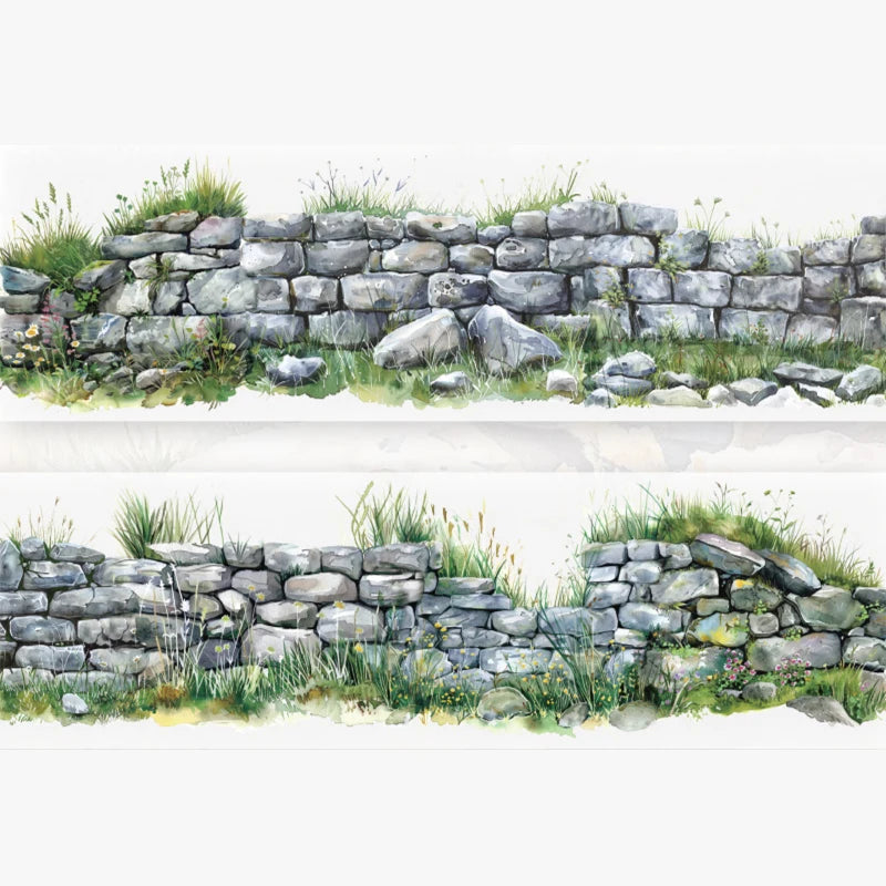 Mr. Paper, Greenfield Flower Wall Series PET Landscaping Tape 6, DIY Handbook Decorative Stickers, Student Stationery Products