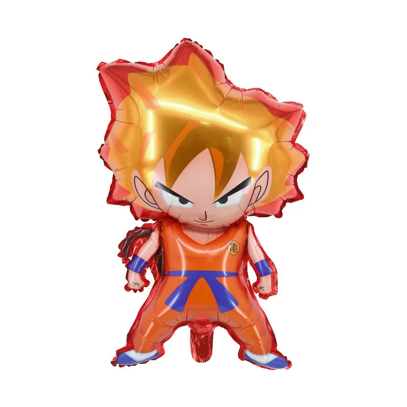 Anime Saiyan Goku Aluminum Foil Balloon Pack Dragon Cartoon Themed Kids Birthday Party Decor Supplies
