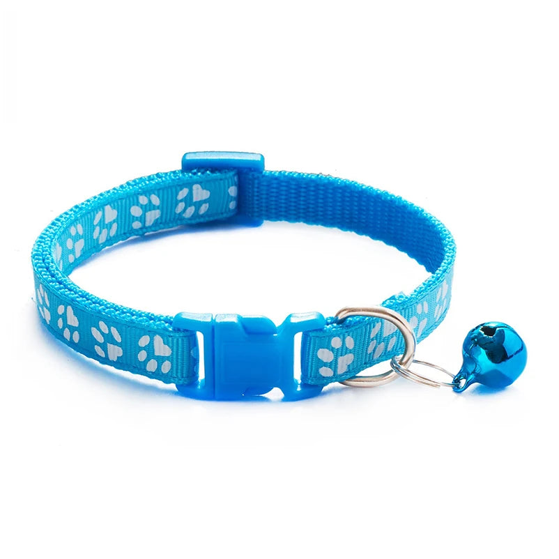 New hot pet for cat bell collar dog print cat collar multi-color optional necklace ring cat rope collar pet supplies