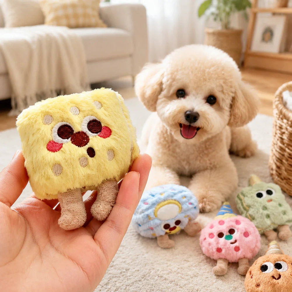 Plush Squeaky Toys Soft Cozy Lightweight Pet Chew Toy Funny Sound Puppy Training Toy for Indoor Play ﻿Small Dog Puppy