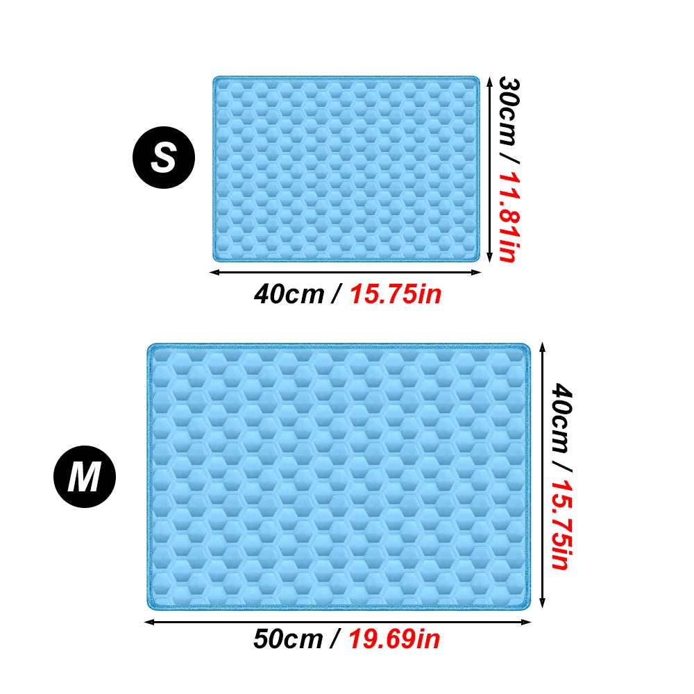 1PC Pet Cooling Mat Ice Silk Pad Summer Cool Bedding Scratch Resistant Washable Cushion for Small Animals Rabbit Hamster Product