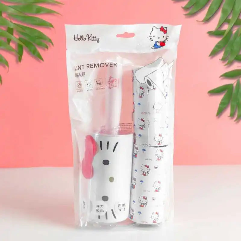 Hello Kitty Printed Lint Roller Cute Cartoon Pet Epilator with Refillable Stickers Home Clothes Daily Use Home Essentials Gift