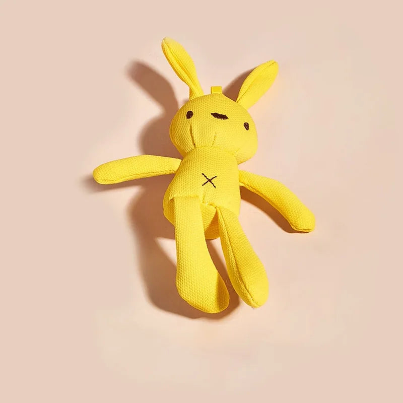 A Random Color Easter Cartoon Rabbit Pet Plush Toy with Dogs, Cats Interactive Play Valentine's Day, Party Birthday Gifts