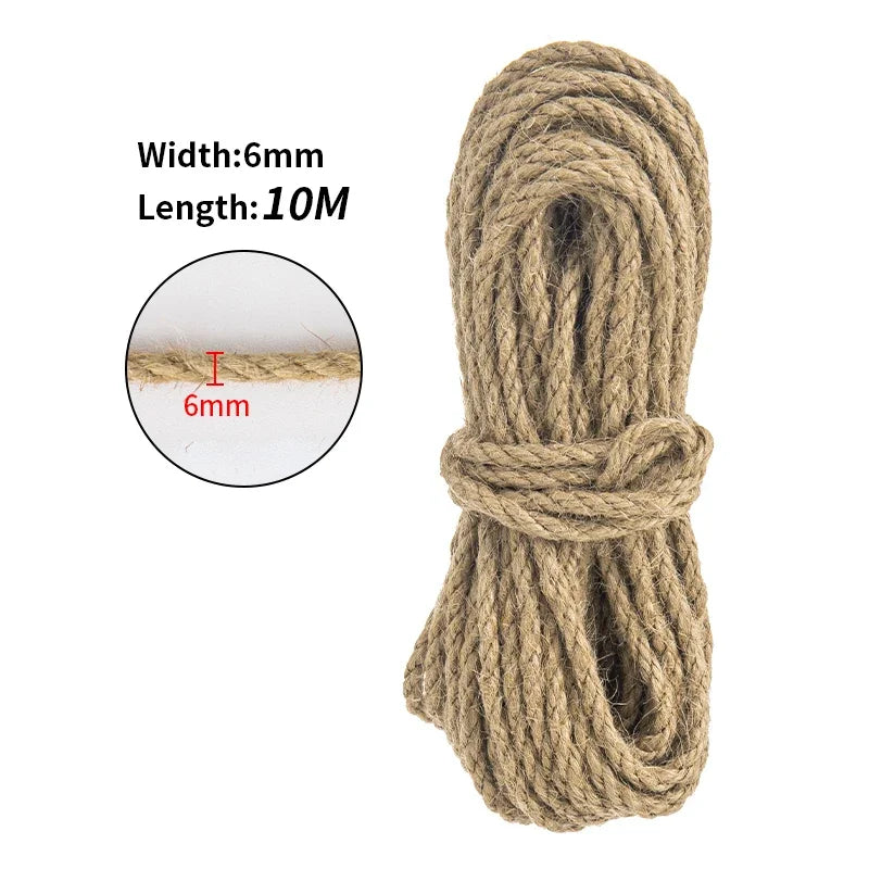 Natural Sisal Rope for Cat Tree DIY Scratching Post Toy Climbing Frame Replacement Kitten Claw Scratch Furniture Handmade Ropes