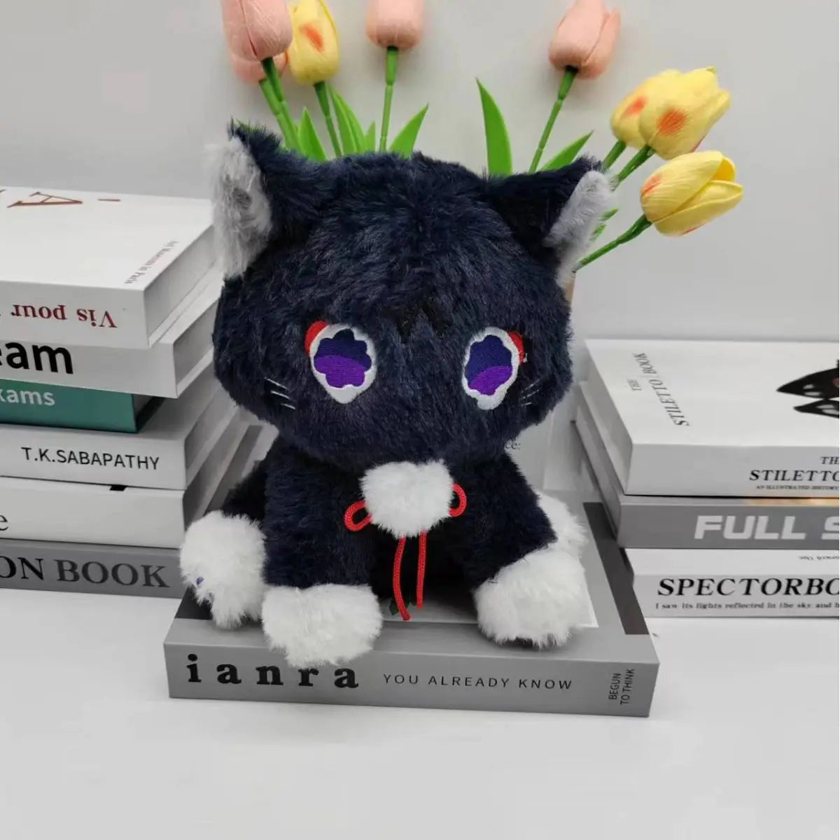 23cm Anime Scaramouche Cat Cute Plush Doll Toys Genshin Impact Wanderer Pet Cosplay Stuffed Pillow Toy Festival Gift For Fans