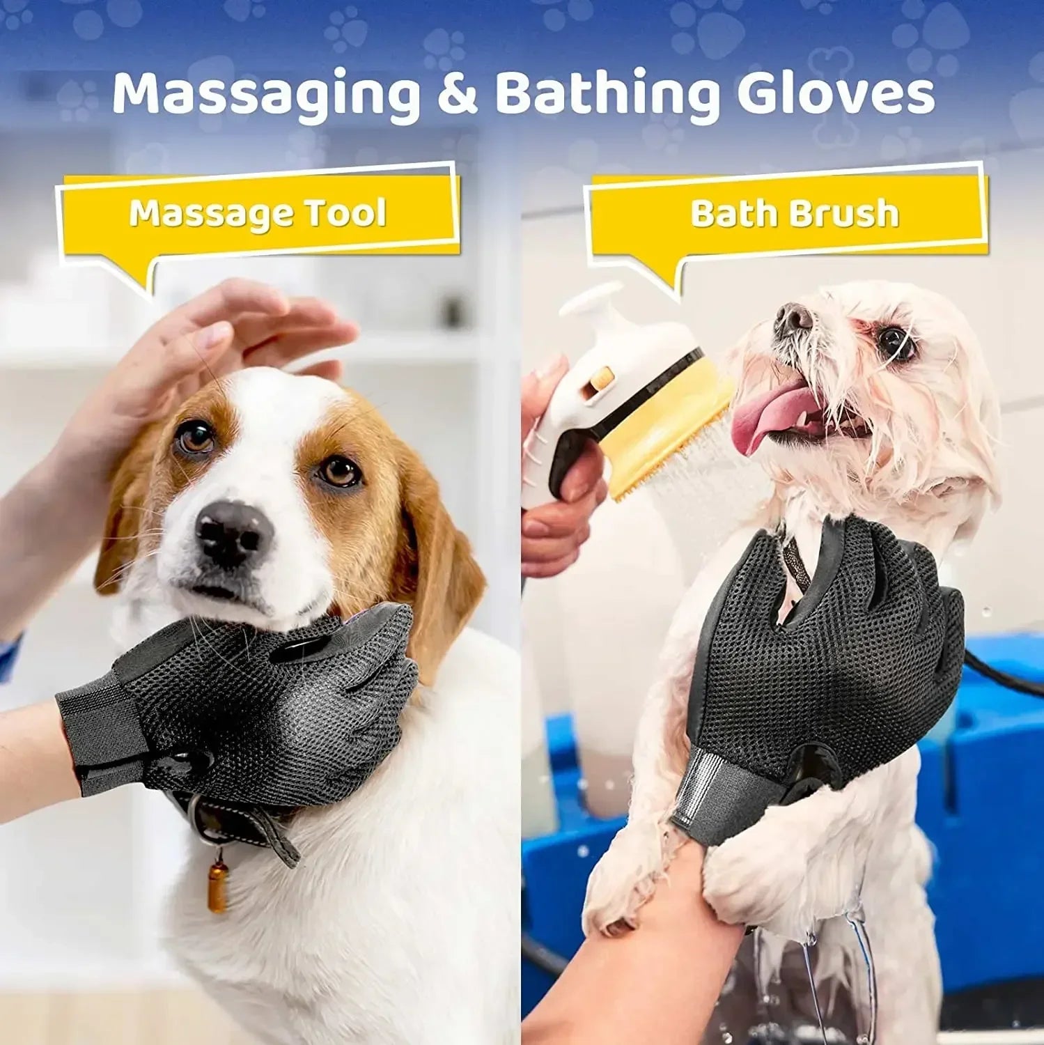 Pet Dog Glove for Dogs Cats Pet Products Supplies Pet Grooming Glove Gentle Efficient Hair Remover Mitt Cat Accessories
