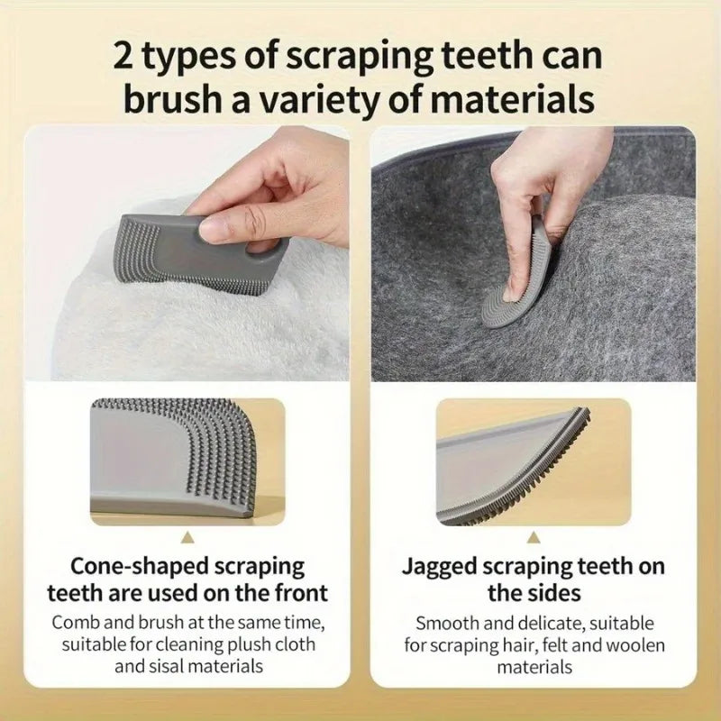 Car Interior Cleaning Brush, Pet Hair Removal Glove, Two-way Brush, Carpet, Sofa Hair Removal Tool Car Accessories Gadgets