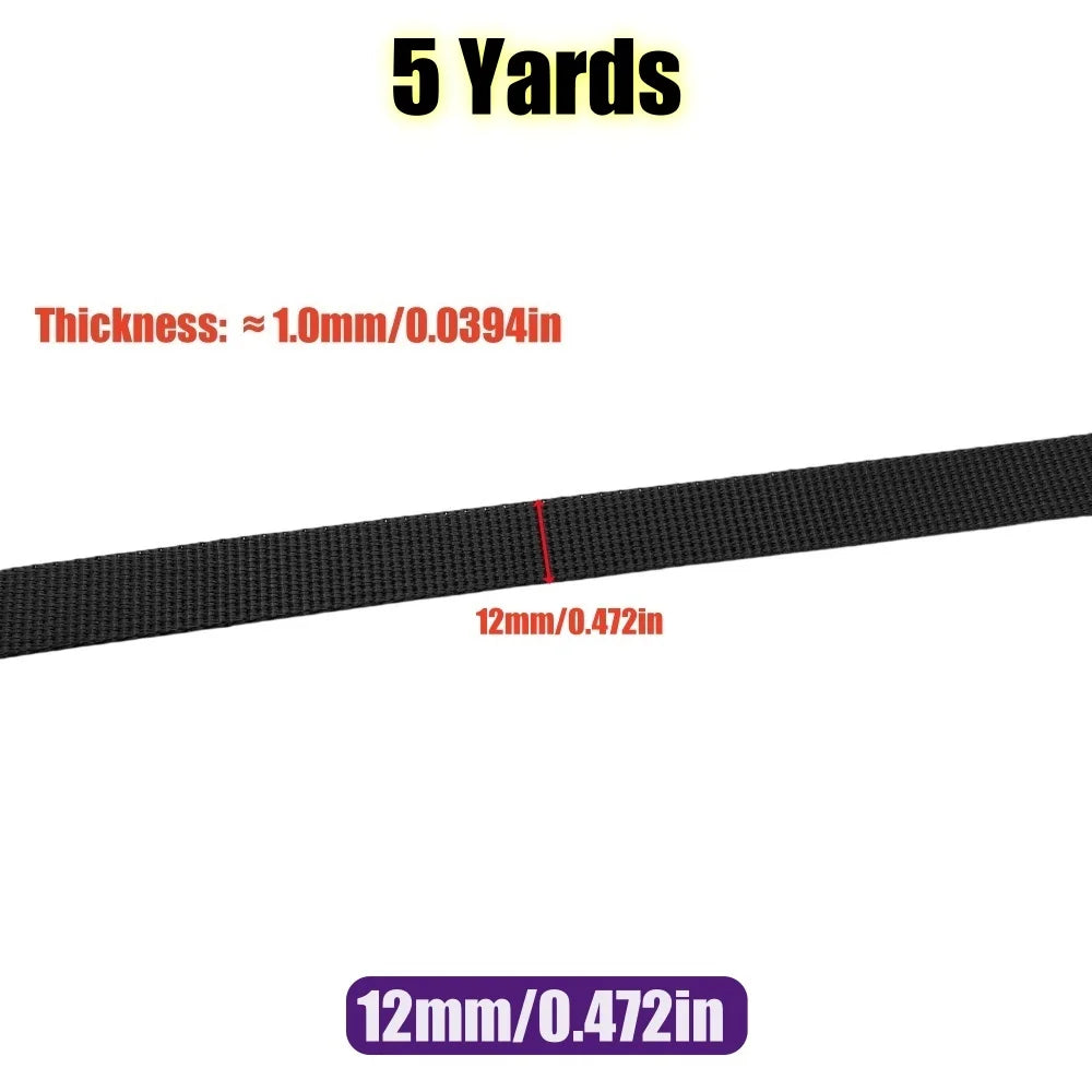 5 Yards 10-50mm Nylon Webbing Tape Backpack Strap Pet Collar Safety Belt Ribbon Band Bag Clothing DIY Sewing Accessories
