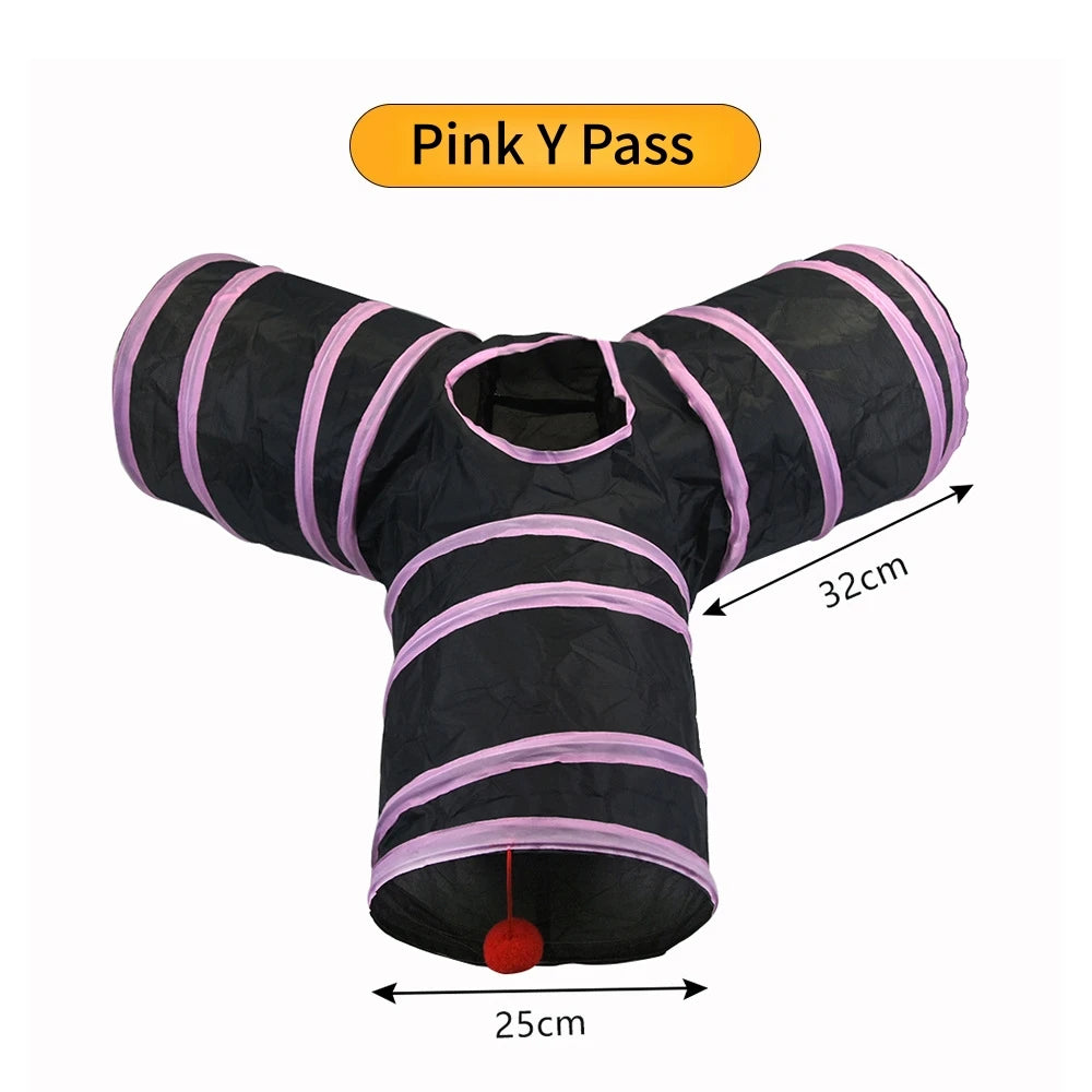 Cat Tunnel Pet Supplies Cat S T Pass Play Tunnel Foldable Cat Tunnel Cat Toy Breathable Drill Barrel for Indoor loud paper
