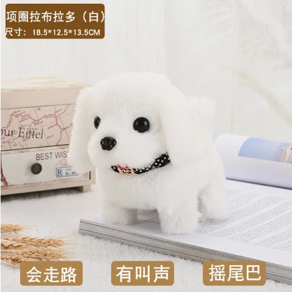 Electric Plush Dog Toy Walking Barking Moving Machine Simulation Plush Pet Toy for Dogs Interactive Play and Entertainment