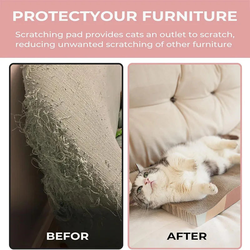 Durable Wear-resistant Multi-shaped Corrugated Cardboard Cat Scratcher Board Indoor Cat Grinding Claw Interactive Play Toy