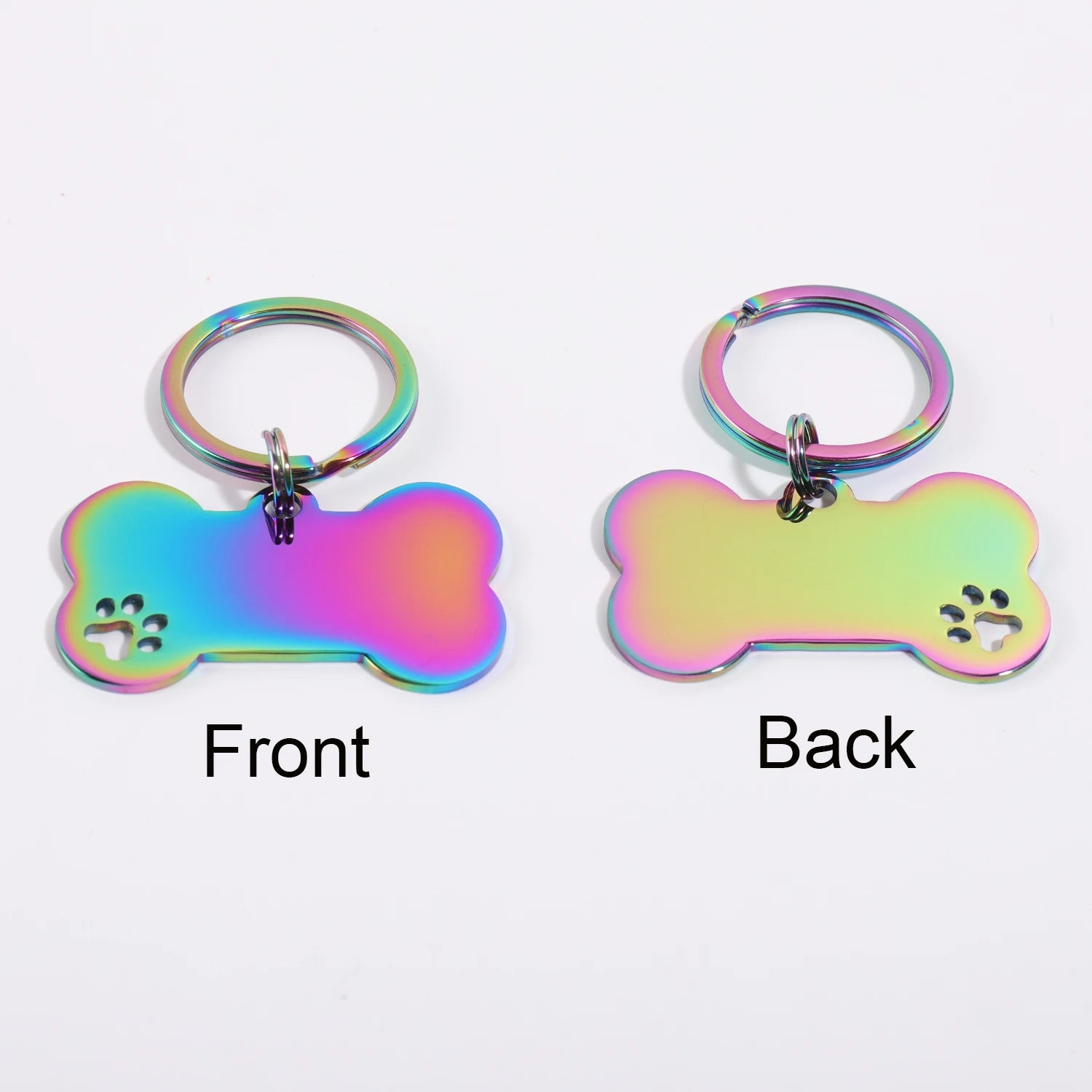 Custom Text Dog Tags Personalized Name Dog Cat ID Tag Bone Shaped Pendant Laser Engraving Address Number Customized Pets ID Tag