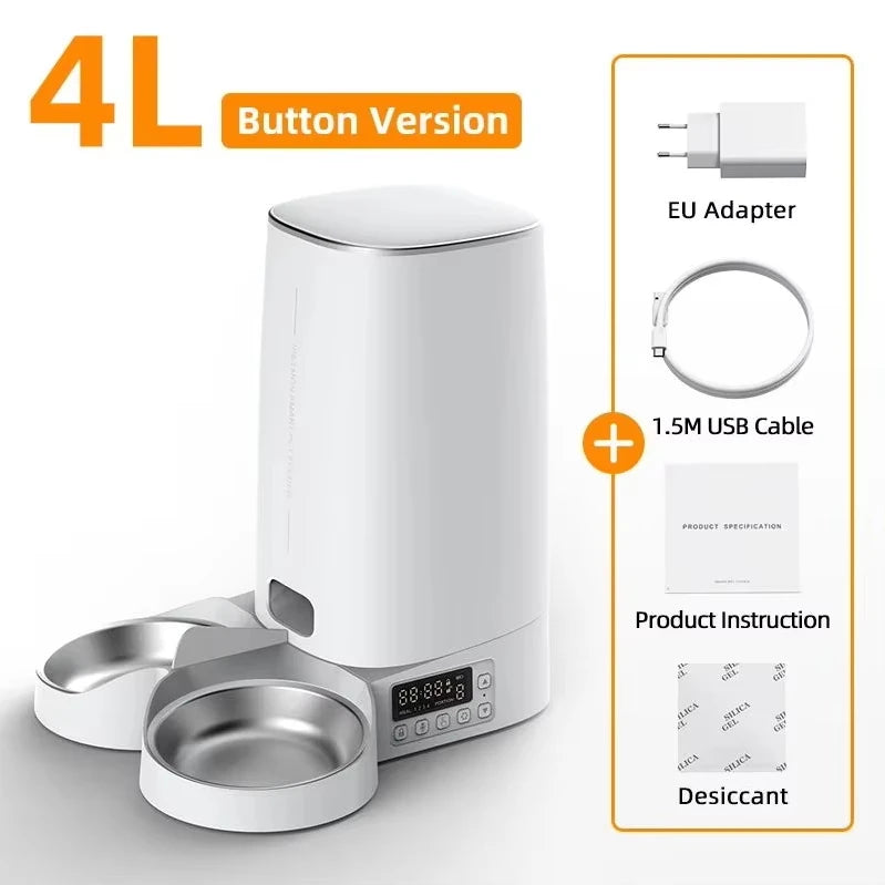 ROJECO Automatic Cat Feeder Pet Smart WiFi Cat Food Kibble Dispenser Remote Control Auto Feeder For Cat Dog Dry Food Accessories