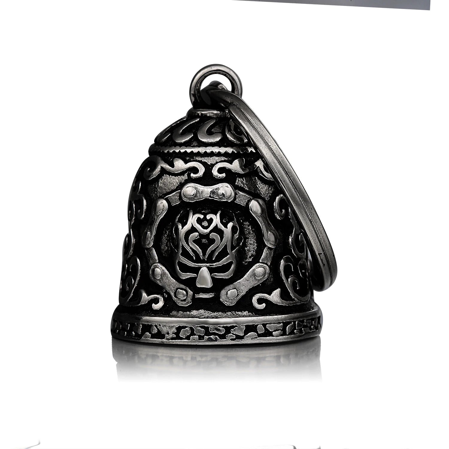 Motorcycle Guardian Bell Key Chain for Riders,Stainless Steel Biker Bells Accessories & Live To Ride for Luck