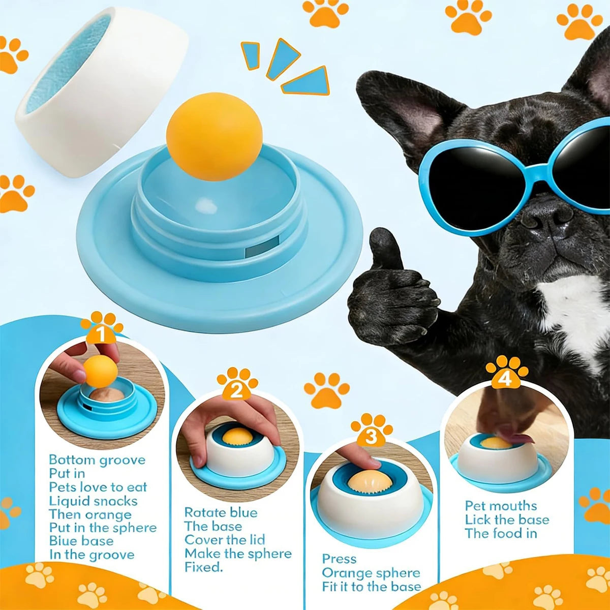 Dog Slow Food Bowl Liquid Licking Anti-anxiety Feeder Bowls for Dogs Pets Accessories Supplies Pet Dish