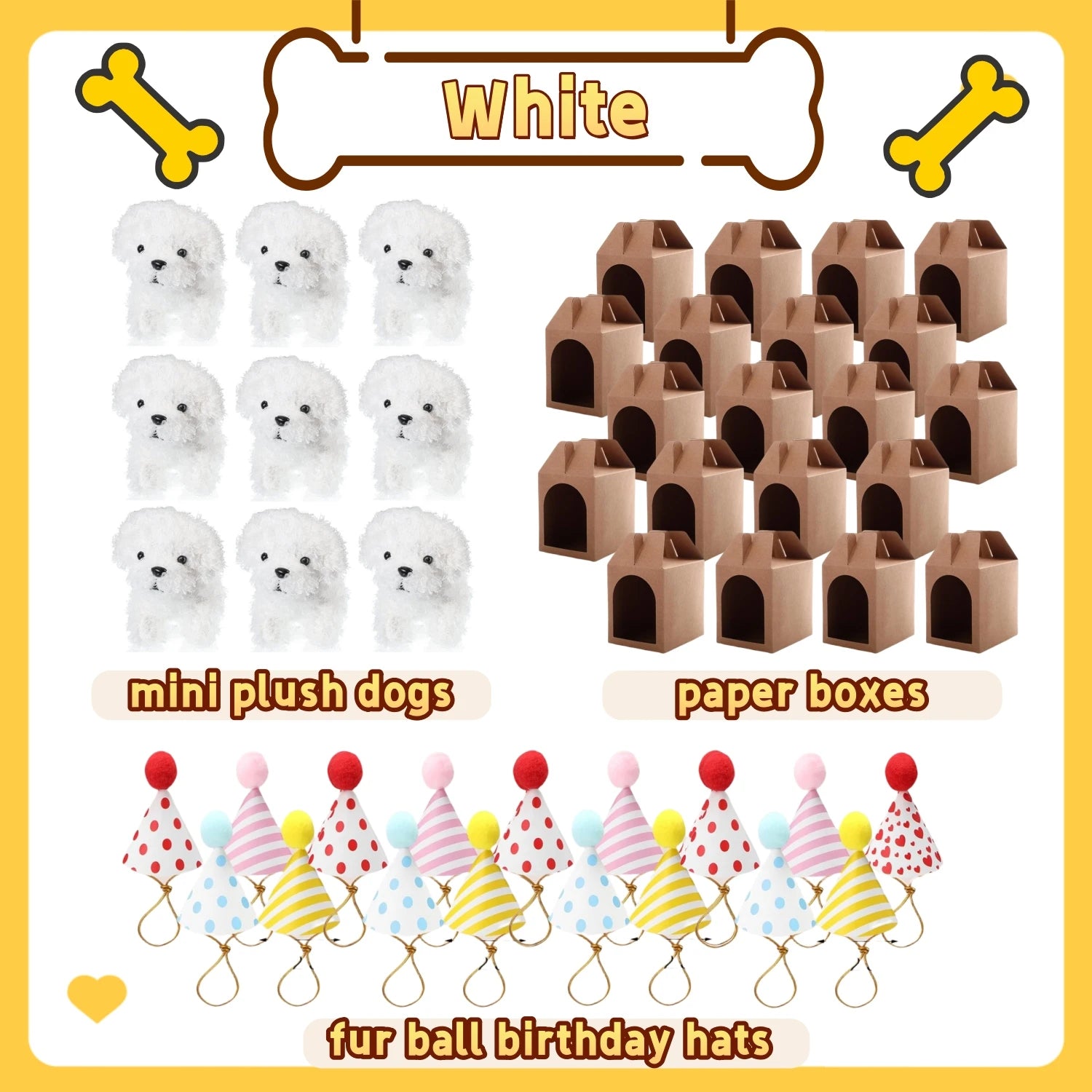 12-80Set Mini Plush Puppy Stuffed Dogs Adopt A Pet Dog Party Favors Goodie Bags, Animals Bulk Gift Toys