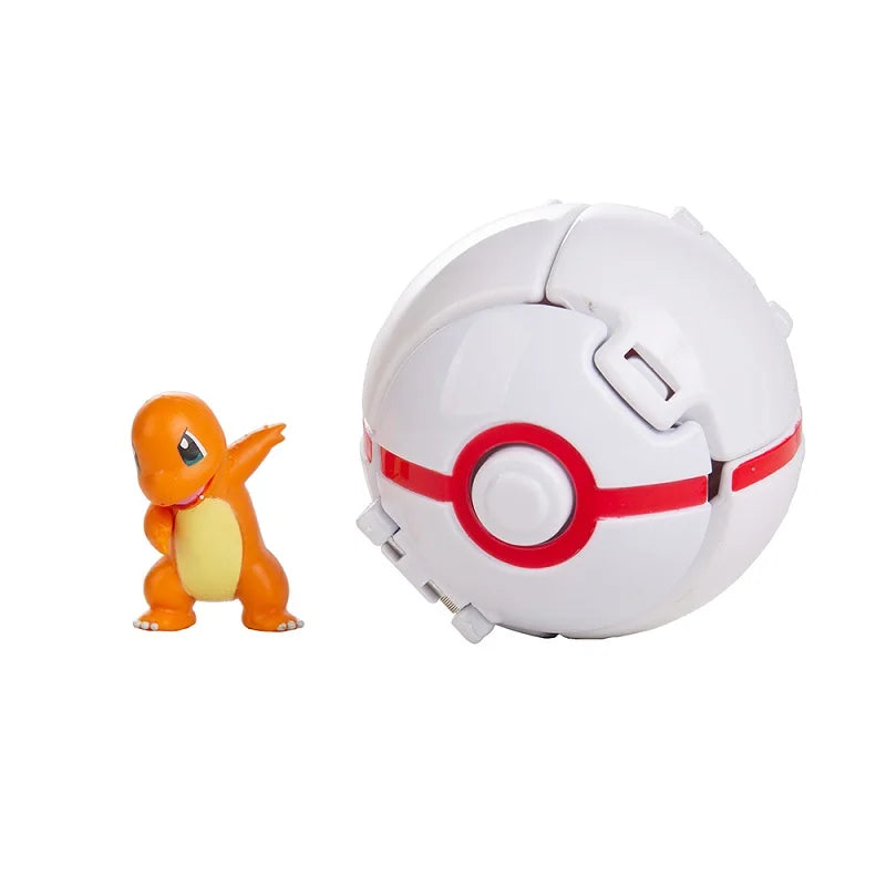 Pokemon Doll Ball Elf Pet Anime Action Doll Pikachu Charizard Mewtwo Bulbasaur Eevee Squirtle Eevee Pokeball Monster Toy Gift