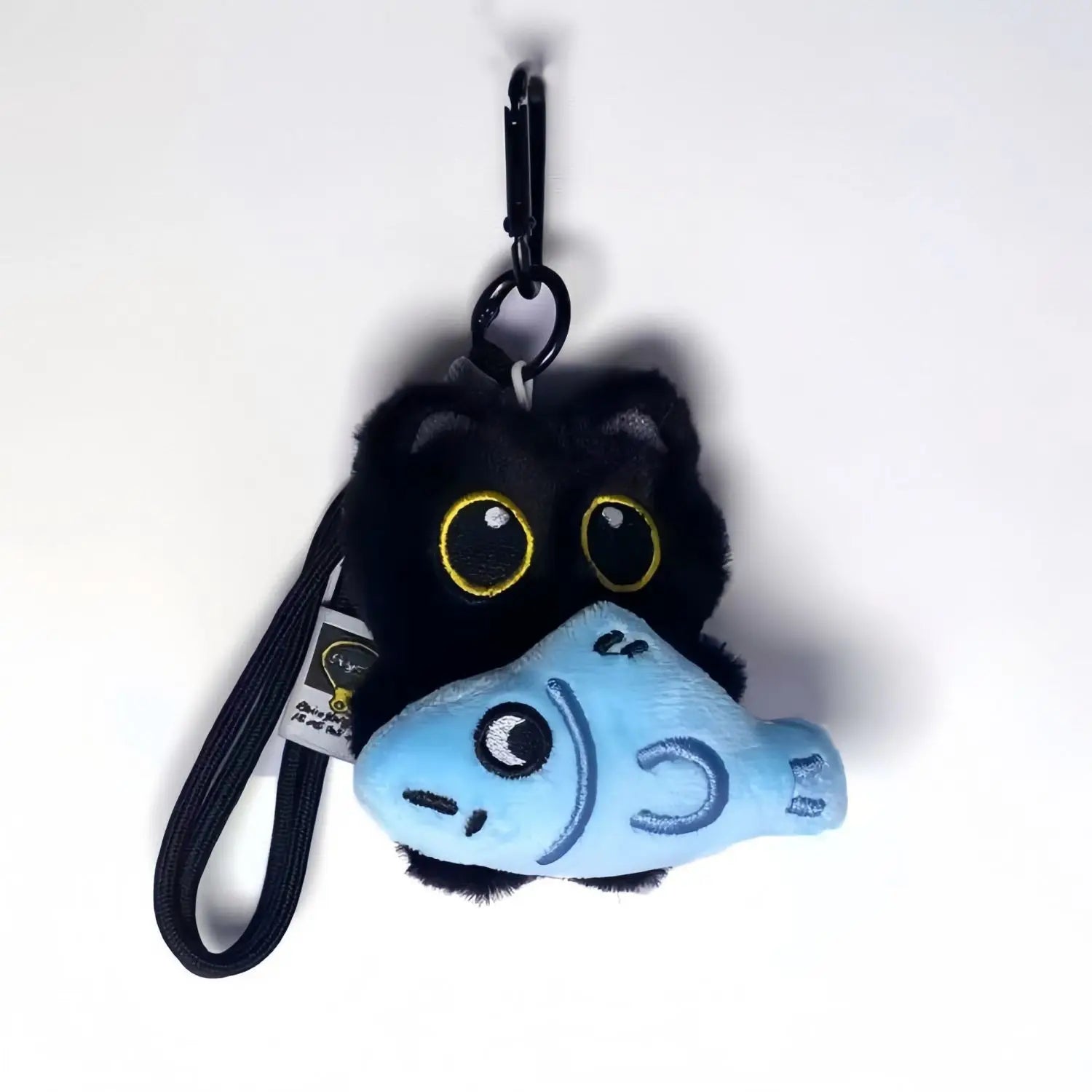Yupsk 6/1pcs Cute Plush Black Cat Doll Toy Keychain Bag Pendant Charms Kawaii Keyring Accessories For Women Couples Gift