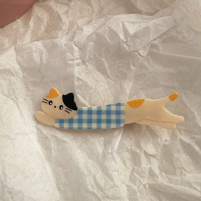 Cute long cat duckbill hair clip sweet girl heart bangs clip new Japanese and Korean cartoon headwear hair accessories for women