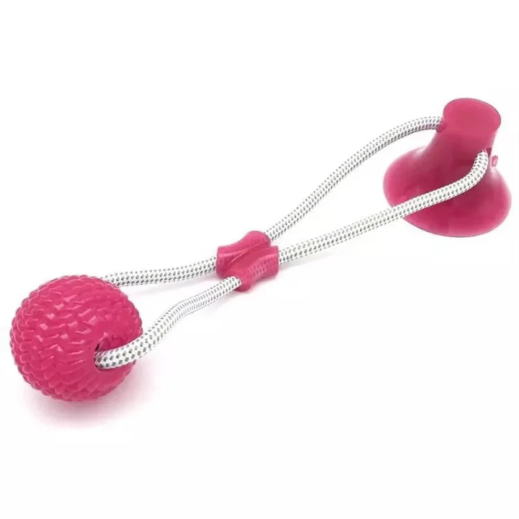 Dog Toy Ball Interactive Suction Cup Push TPR Ball Toys Molar Bite Toy Elastic Ropes Dog Tooth Cleaning Self Play Chewing Supply