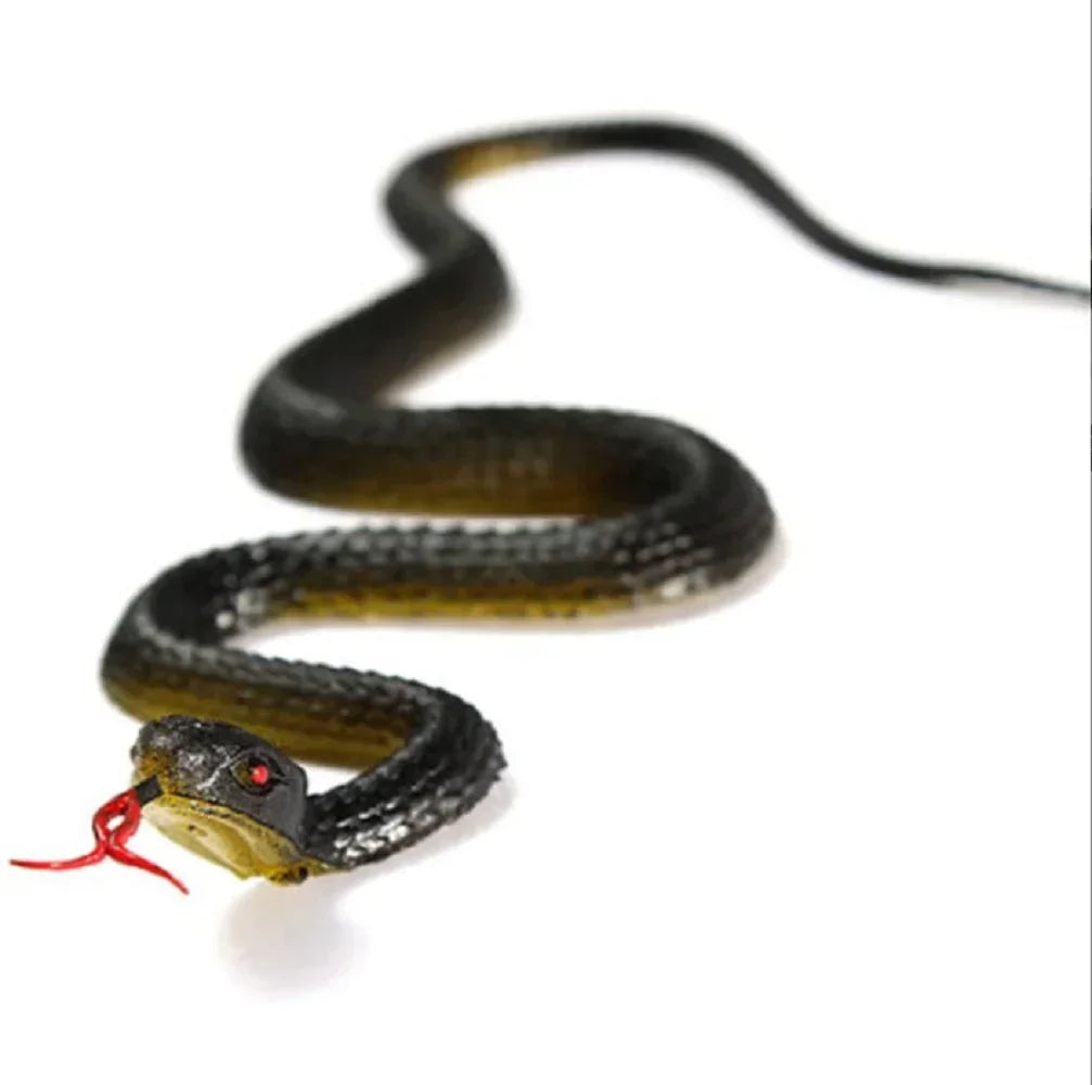 Fake Rubber Snake Toy, 45cm Realistic Prank Trick Toy With Tongue Stick Out, Perfect For Garden Decor, Birds Deterrent