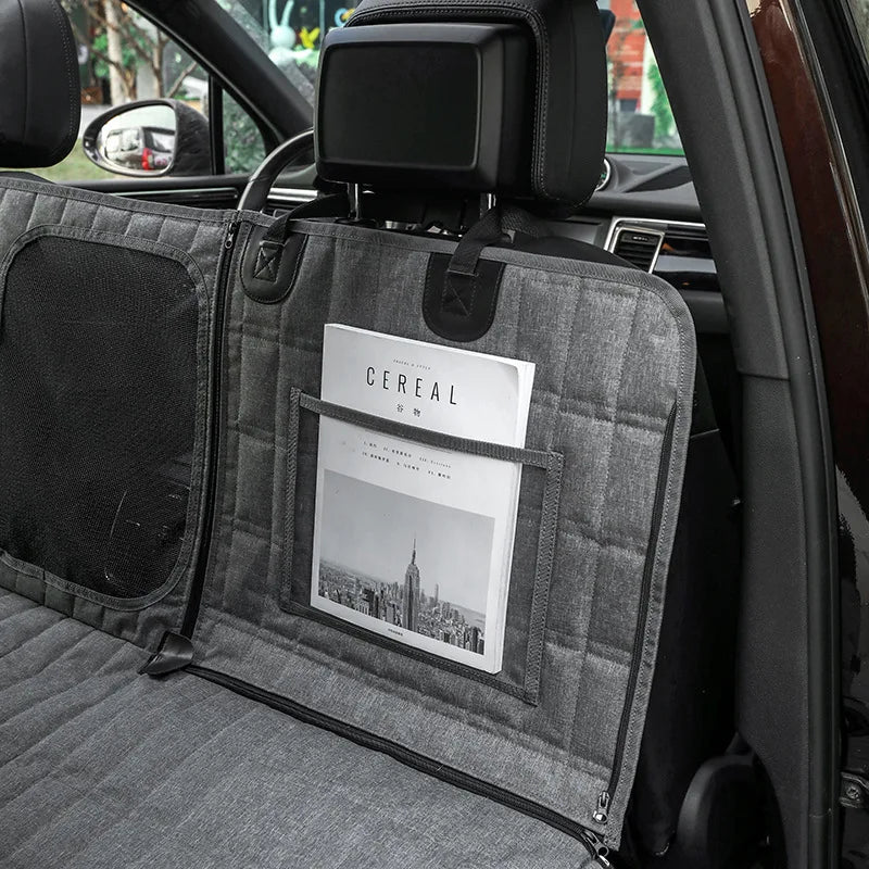 Dog Car Seat Cover Waterproof Pet Dog Carriers Travel Mat Hammock For Small Medium Large Dogs Car Rear Back Seat Safety Pad