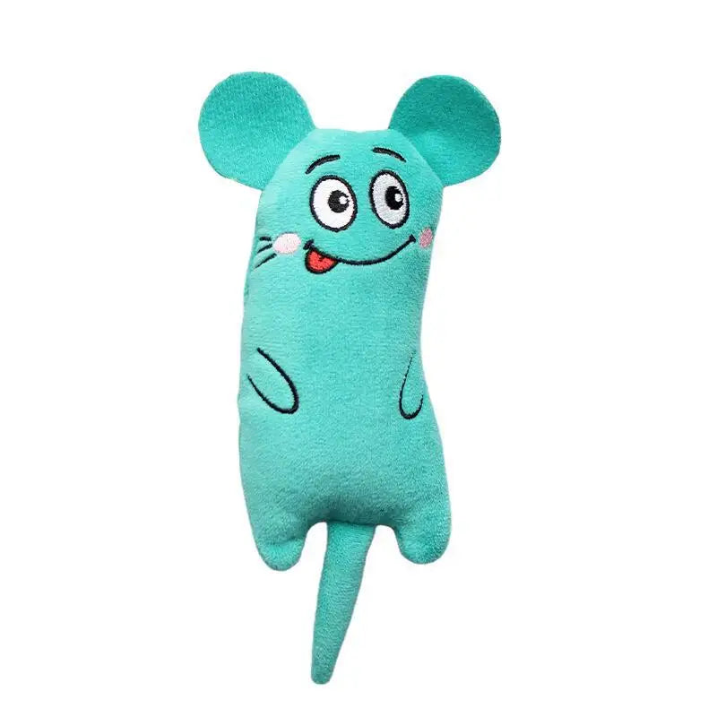 Funny Pet Plush Embroidery Catnip Toy Cat Expressive Mouse Toys Interactive Cat Toy Kitten Bite Resistance Toy Pet Accessories