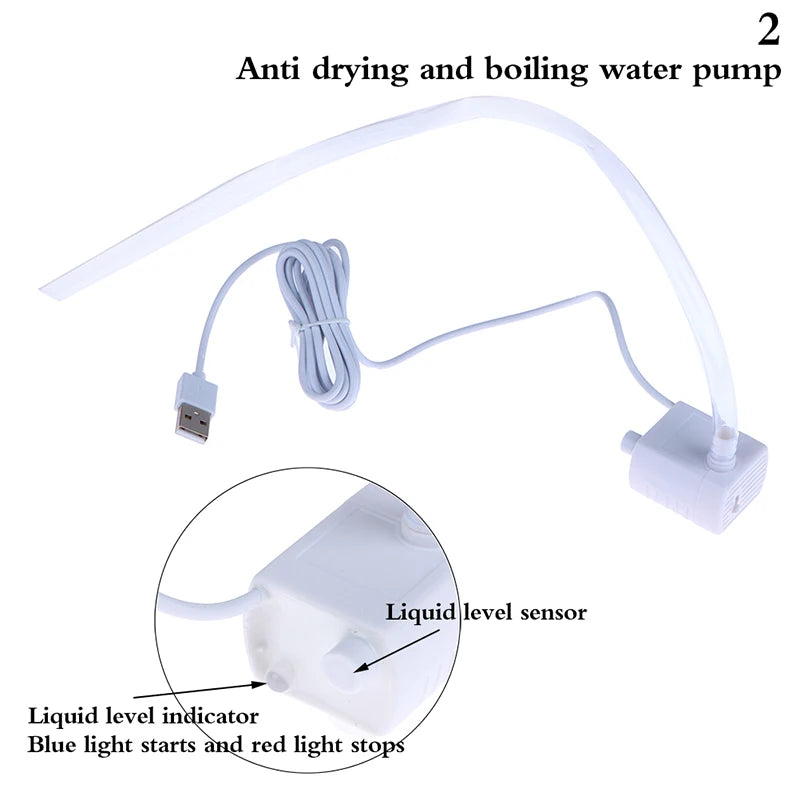 Anti-dry Burning Motor Replacement Water Pump Pet Cat Fountain for Flowers Drinking Bowl Dispenser Products