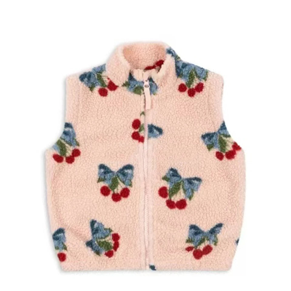 2025 Autumn KS Toddler Girls Lambswool Cats Jacket Boys Cartoon Cotton Fleece Outwear Coat Kid Winter Clothes Child Beetle Coats