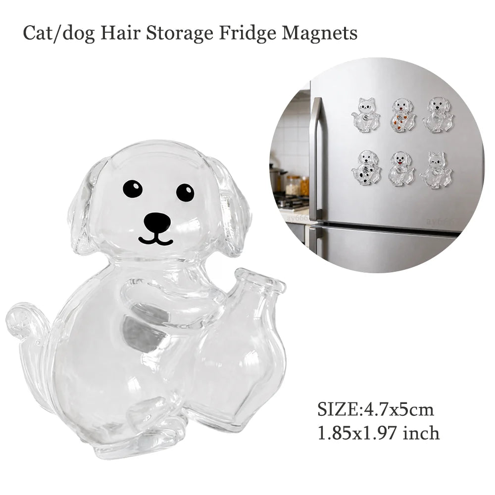 Transparent Cat/Dog Hair Collection Capsule Keychain Kawaii Memorial Pet Cat Dog Hair Capsule for Keychain DIY Pendant Accessory