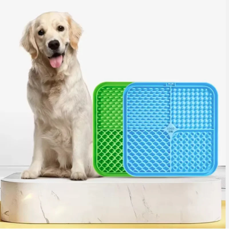 Pet Lick Silicone Mat Dogs Pet Slow Food Plate for Dog Bathing Distraction Silicone Dog Sucker Food Training Dog Feeder Supplies