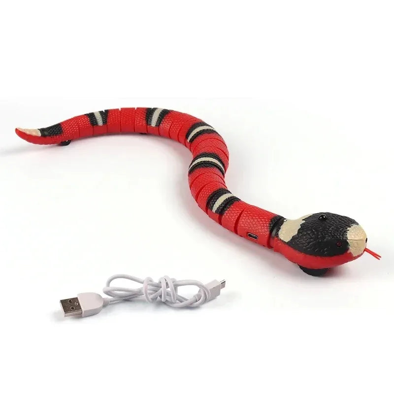 Smart Sensing Interactive Cat Toys Automatic Eletronic Snake Cat Teasering Play USBRechargeable Kitten Toys for Cats Dogs Pet